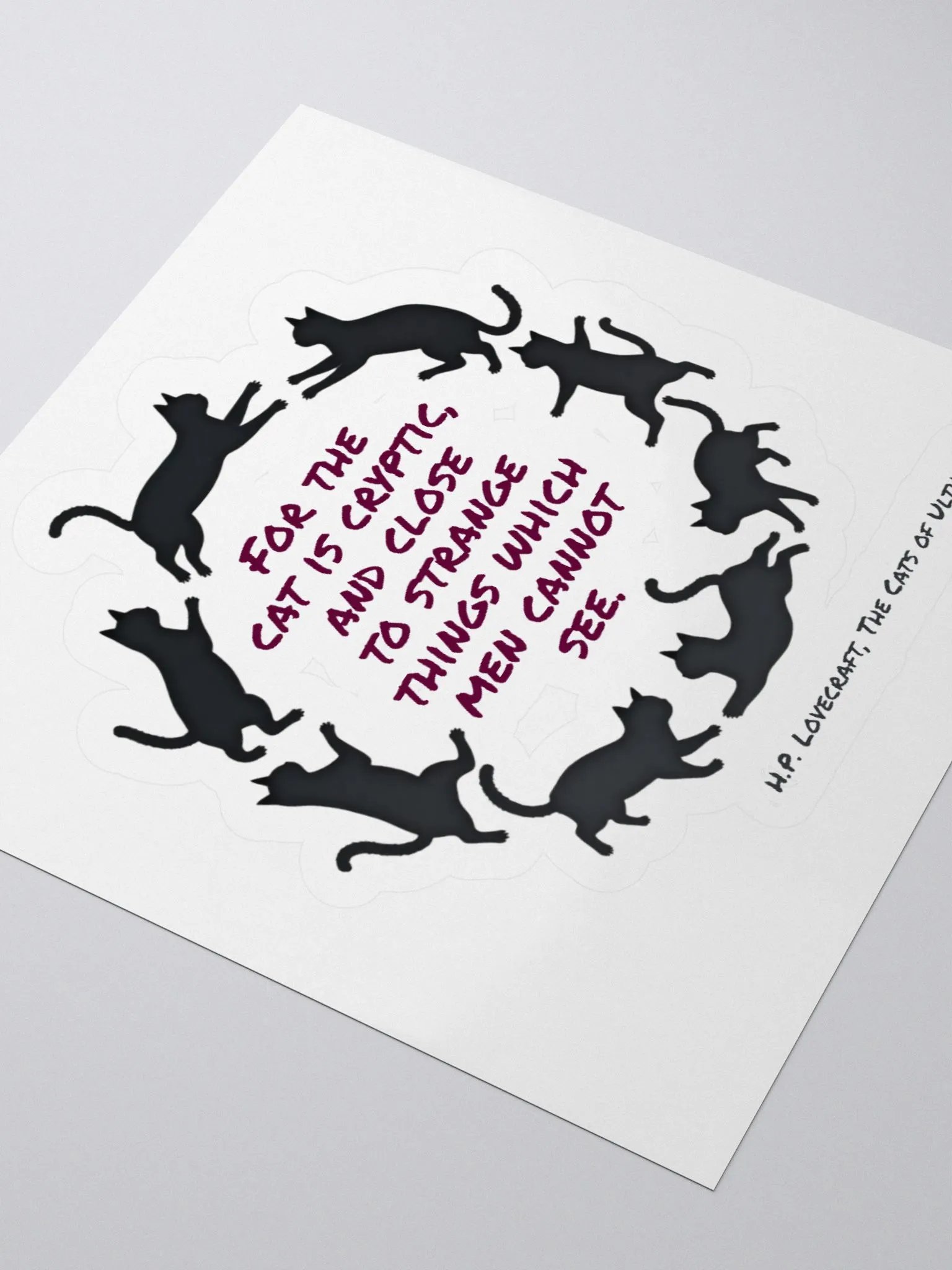 For the Cat Lovecraft Sticker product image (8)