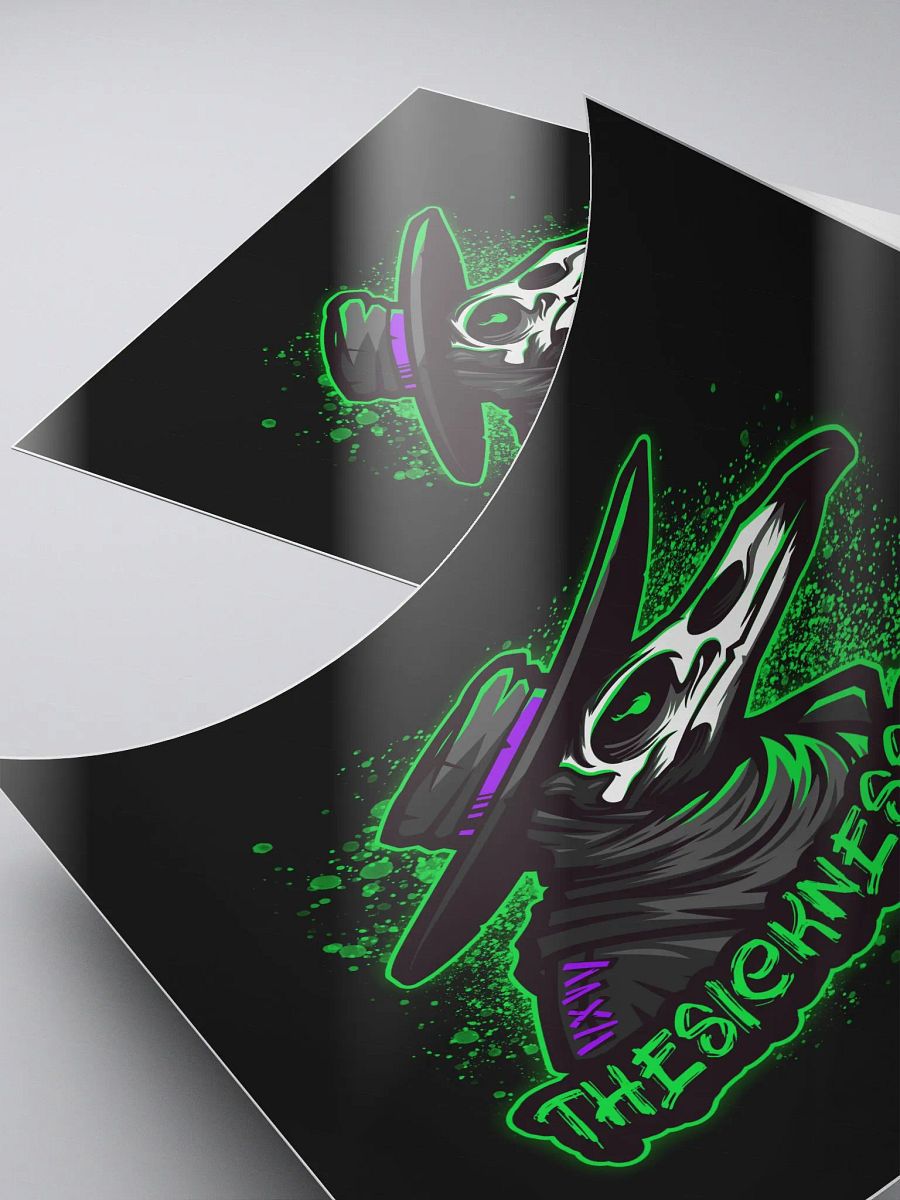 theSICKNESS black background sticker product image (4)