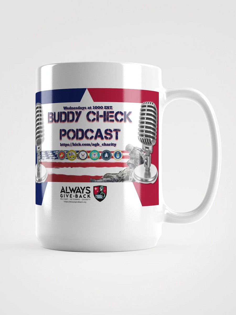 Buddy Check Podcast Retro Mic Mug product image (1)