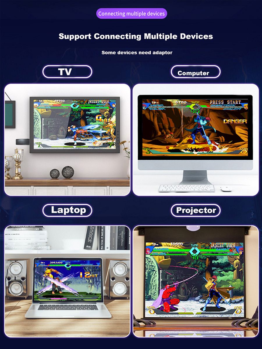 HDMI Video Game Console 64G Built-in 10000+ Games Retro Handheld Game Console Wireless Controller Game Stick For PS1/GBA Kid Gift product image (9)