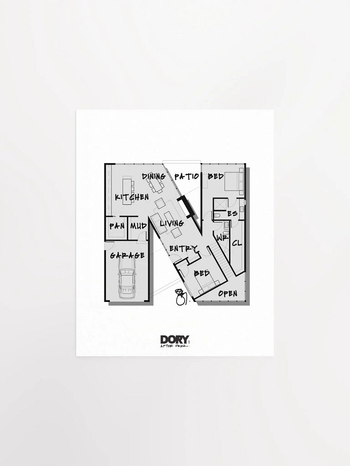 Alphabet Floor Plan Poster - N product image (1)