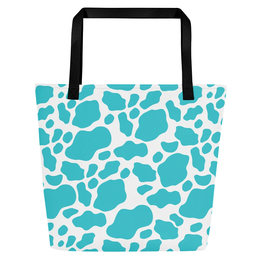 Cow Print Tote bag with Pocket - Blue product image (3)