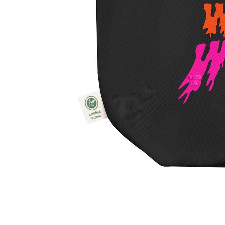 Weird Weed Butterfly Bag, 420 Stoner Pink Orange Organic Cotton Tote product image (2)