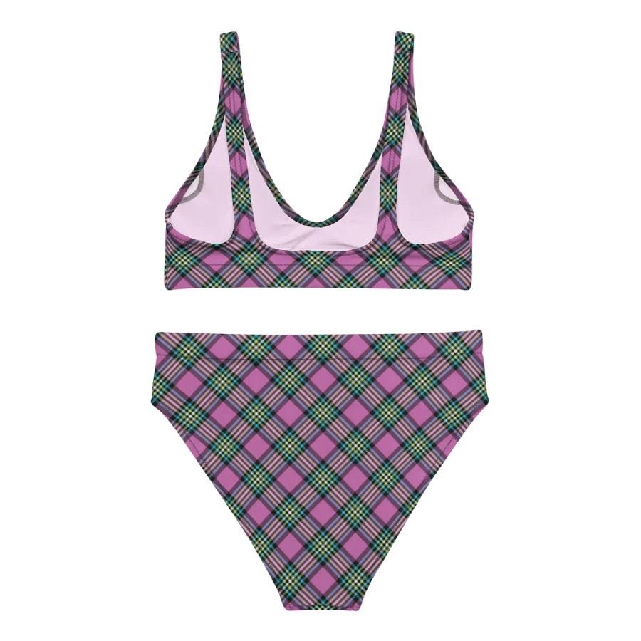 Purple and Turquoise Plaid Bikini product image (4)