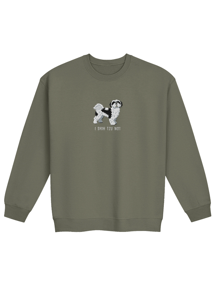 I Shih Tzu Not Sweatshirt (Embroidered) of a Shih Tzu(Black & White) product image (13)