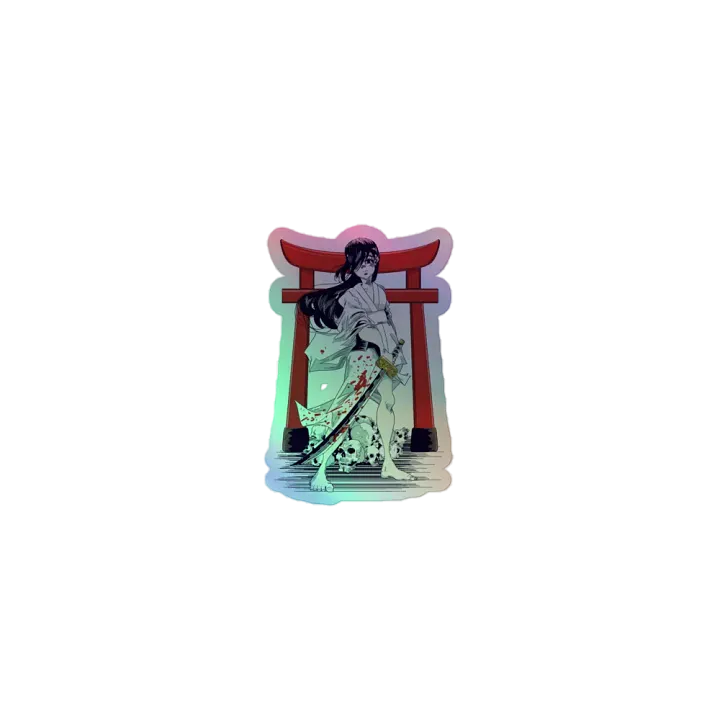 Bloodstained Katana Holographic Sticker Set product image (1)