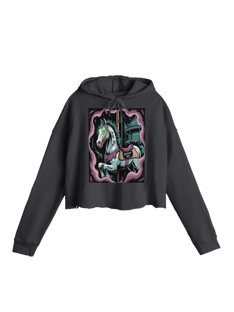 Midnight Veil Designs Gothic Women's Cropped Hoodie - Black, Sizes S-2XL product image (1)