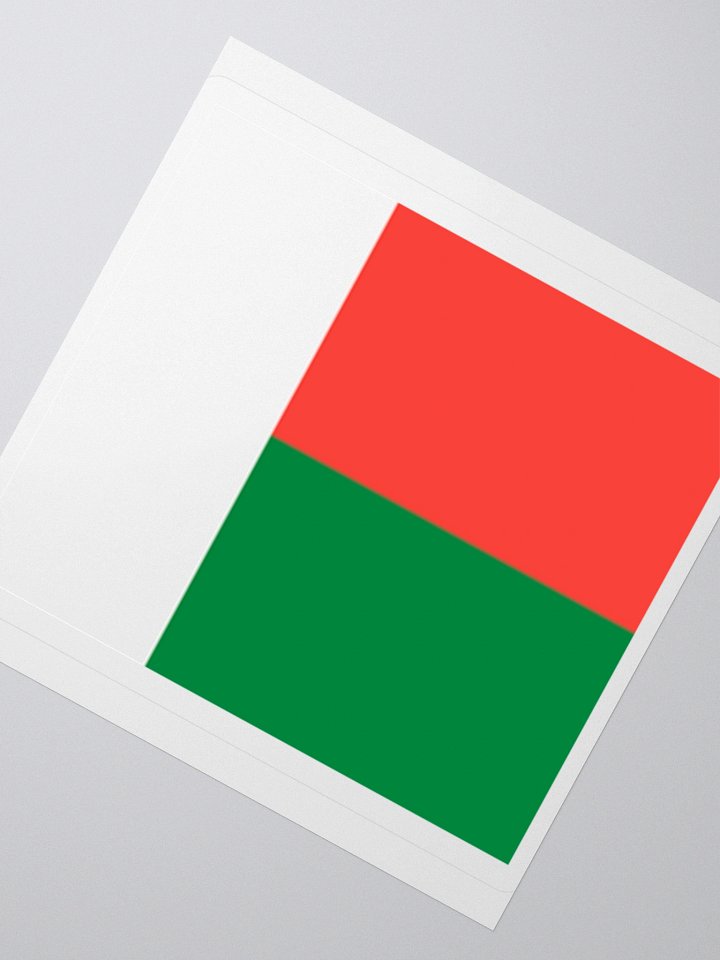 Madagascar Flag Sticker | Red White Green Design | Durable Vinyl | 3 Sizes product image (5)