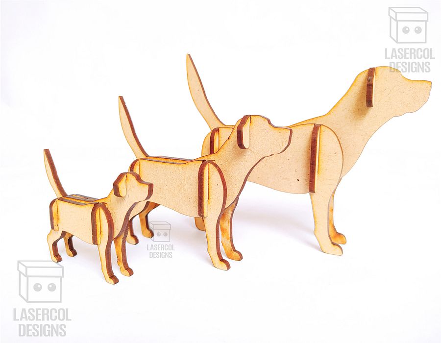 Dogs 3d Puzzle (3 Sizes) Set 2 - Laser Cut Files product image (4)