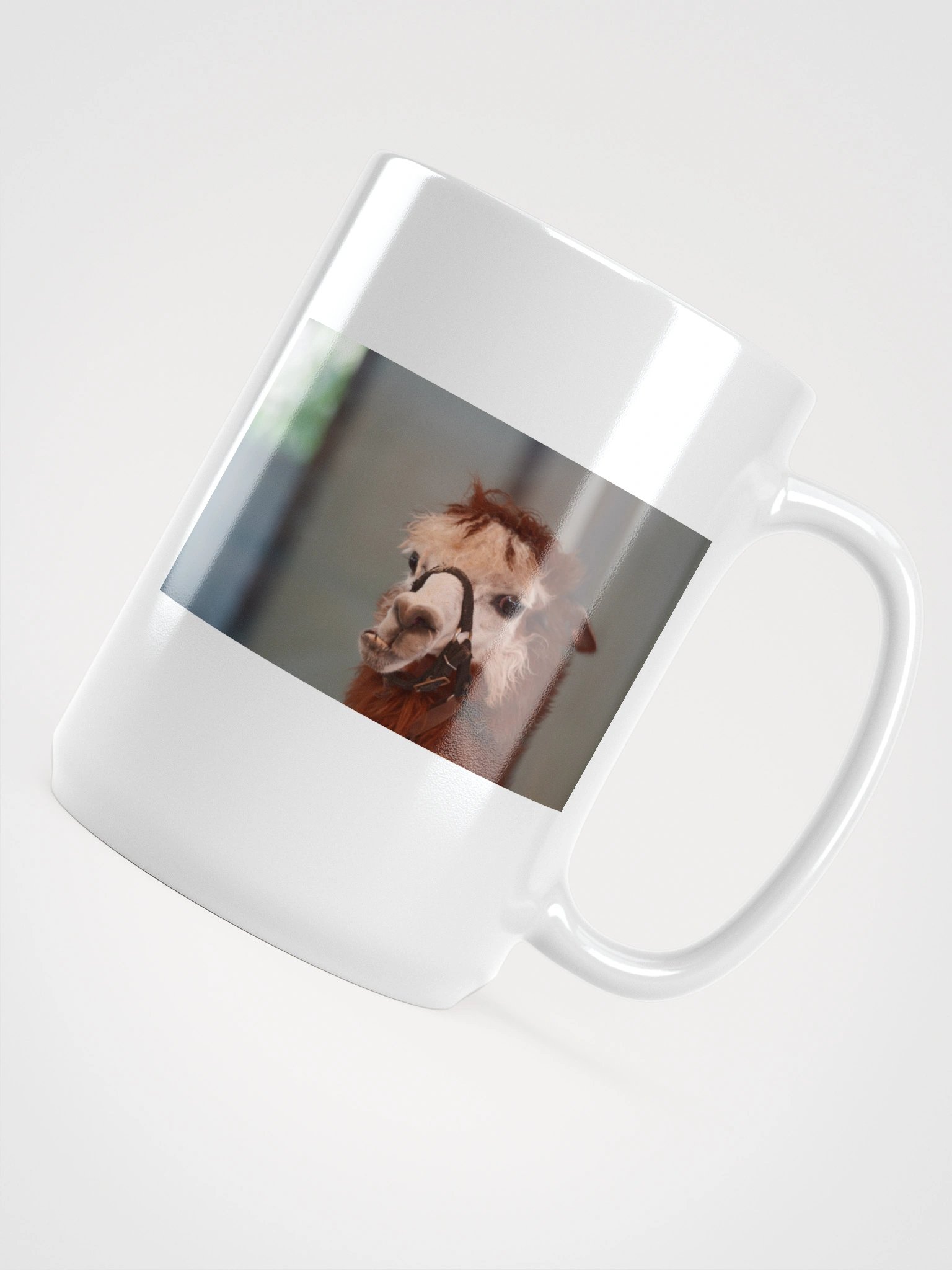Halter Llama White Glossy Mug product image (5)