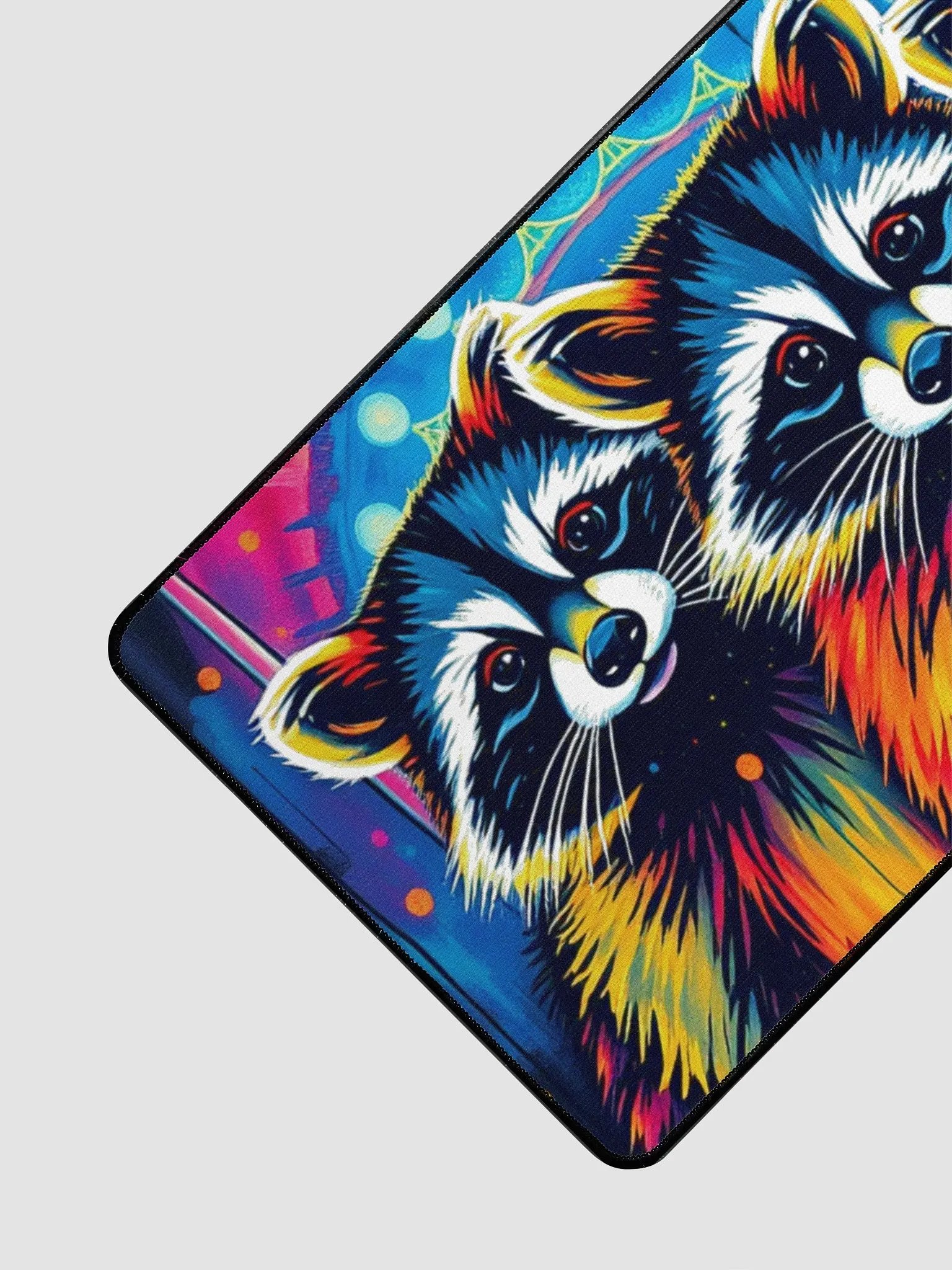 City Kitties- baby Raccoons! Desk Mat product image (3)