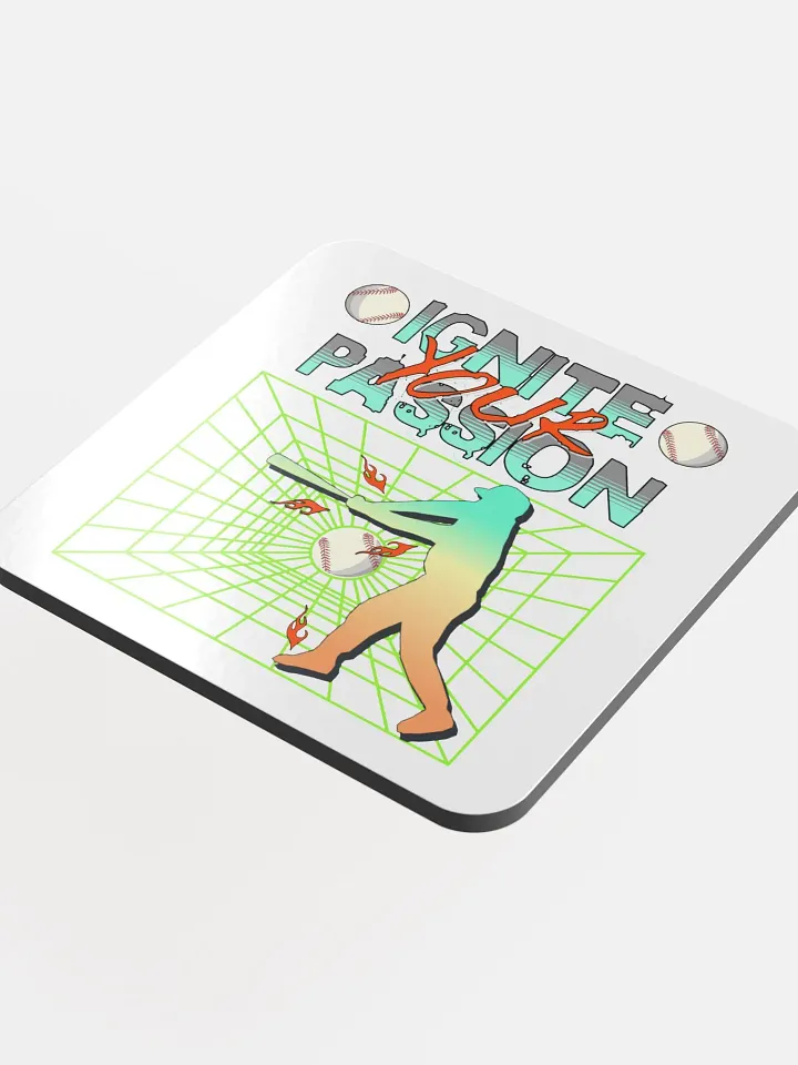 Ignite Your Passion Baseball Cork Coaster product image (1)