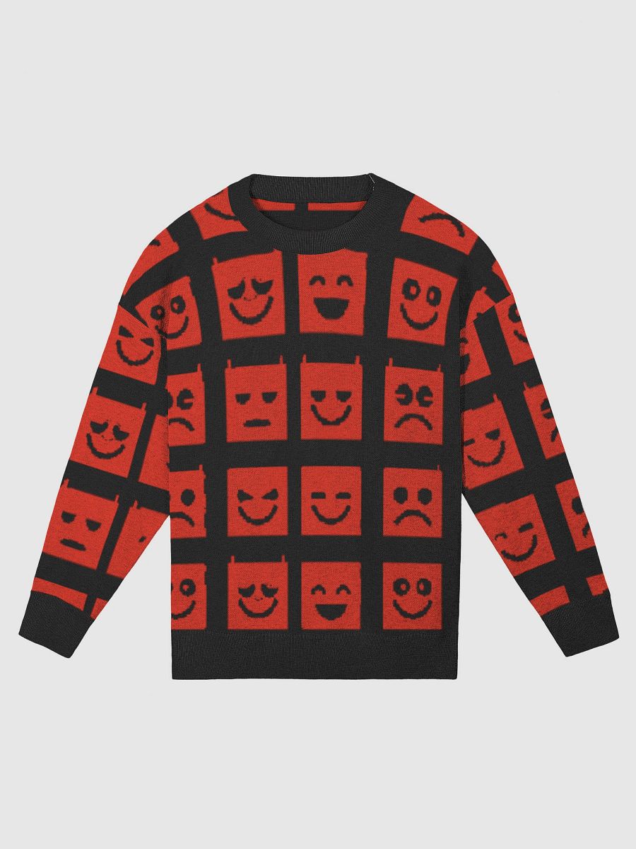 Mood Vibes Emoji Cardigan – Trendy Knit Sweater with Playful Emoji Graphics | Fun Casual Fashion for Men & Women product image (1)
