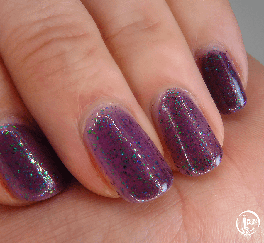 COUCH FKR - Dark Plum to Pink Thermal Green Flake Nail Polish product image (3)