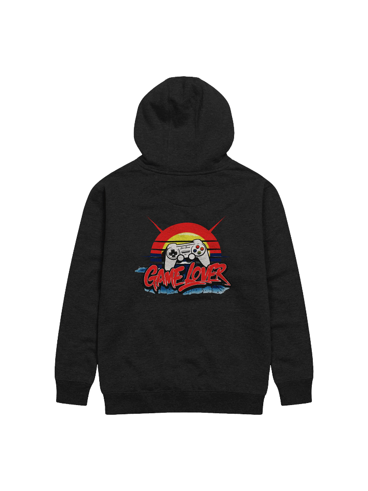 Retro Sunset Game Lover Back Printed Hoodie product image (24)