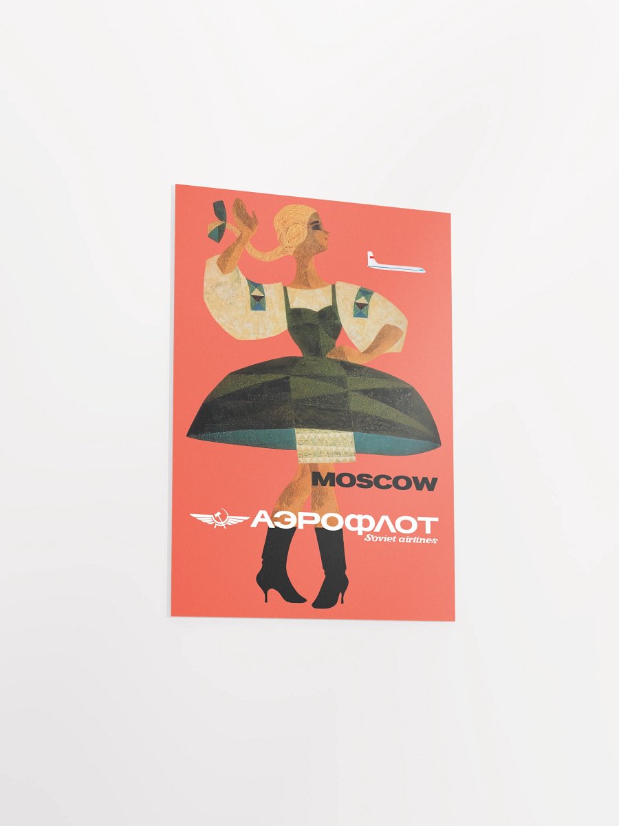 Soviet Aeroflot, USSR airlines 1970s: Moscow — Soviet retro travel poster product image (15)