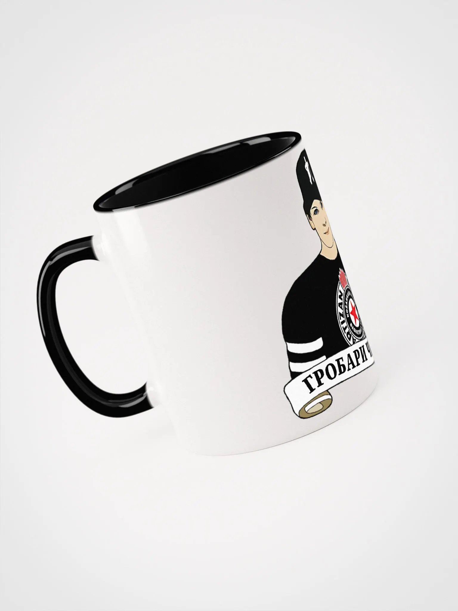 Grobari Čikago KK Partizan Ceramic Mug with Color Inside product image (4)