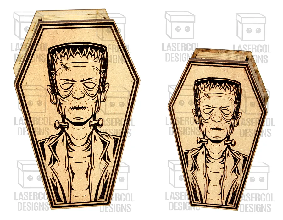 Halloween Coffin Box Set 2 (2 Sizes) - Laser Cut Files product image (3)
