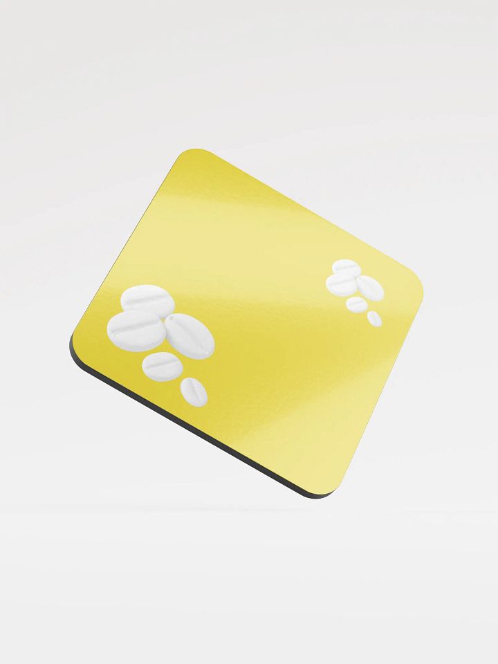 Yellow I Swear They Are Coffee Beans! White Coffee Beans Coaster product image (1)