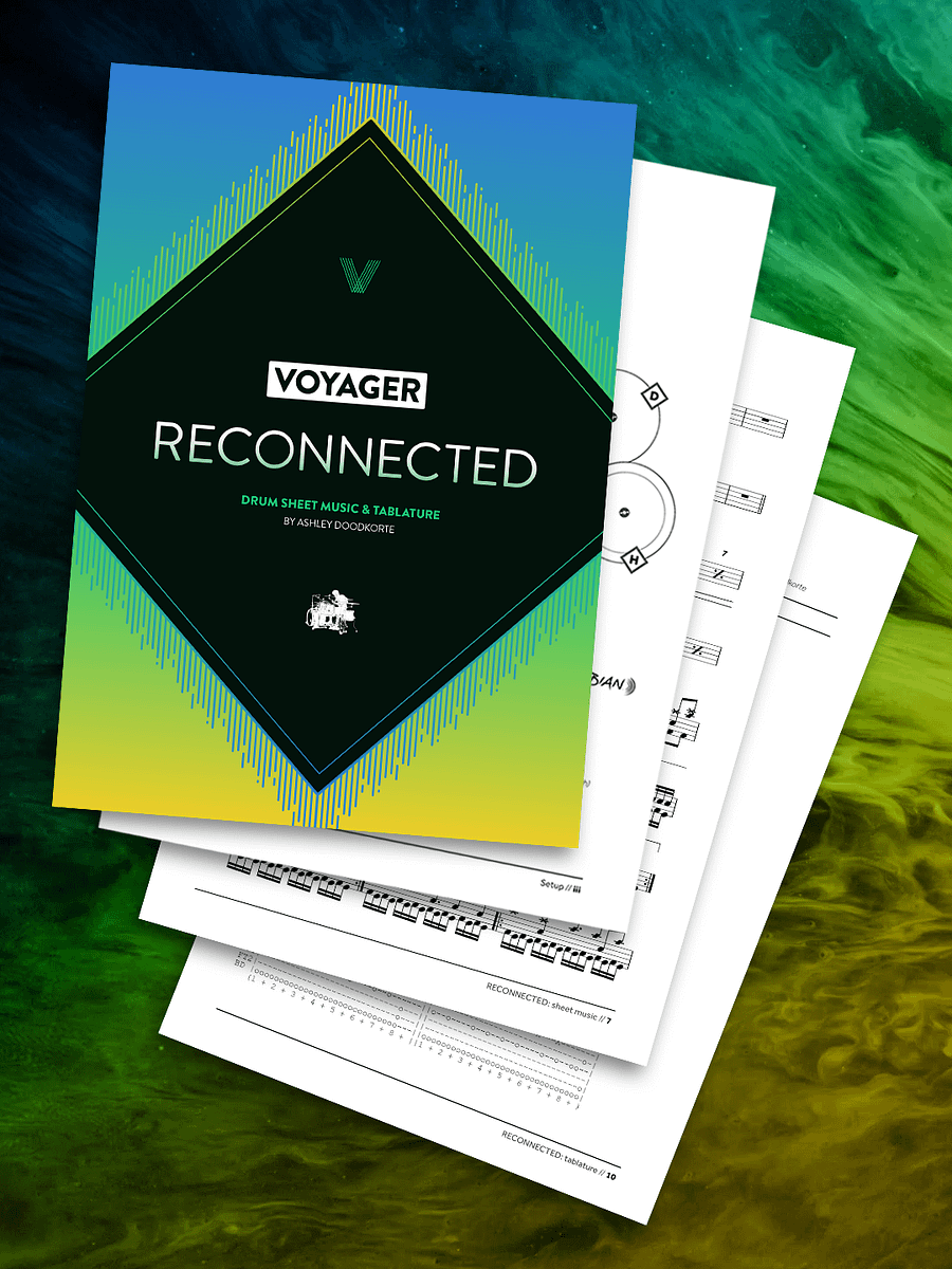 Voyager – RECONNECTED Drum Transcription product image (1)