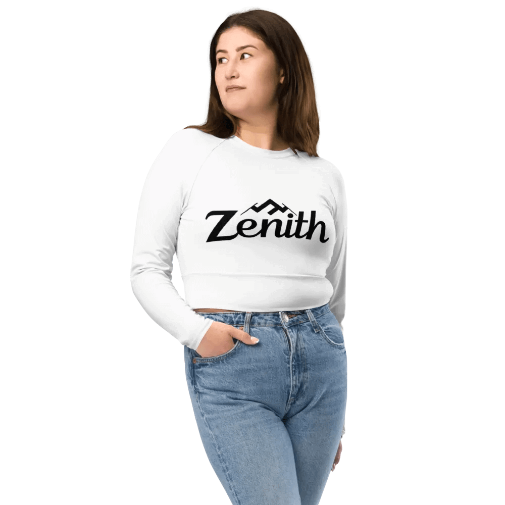 Zenith Women's White Long Sleeve Crop Top product image (1)