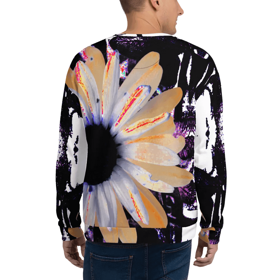 Abstract Neon Daises Unisex Sweatshirt product image (7)