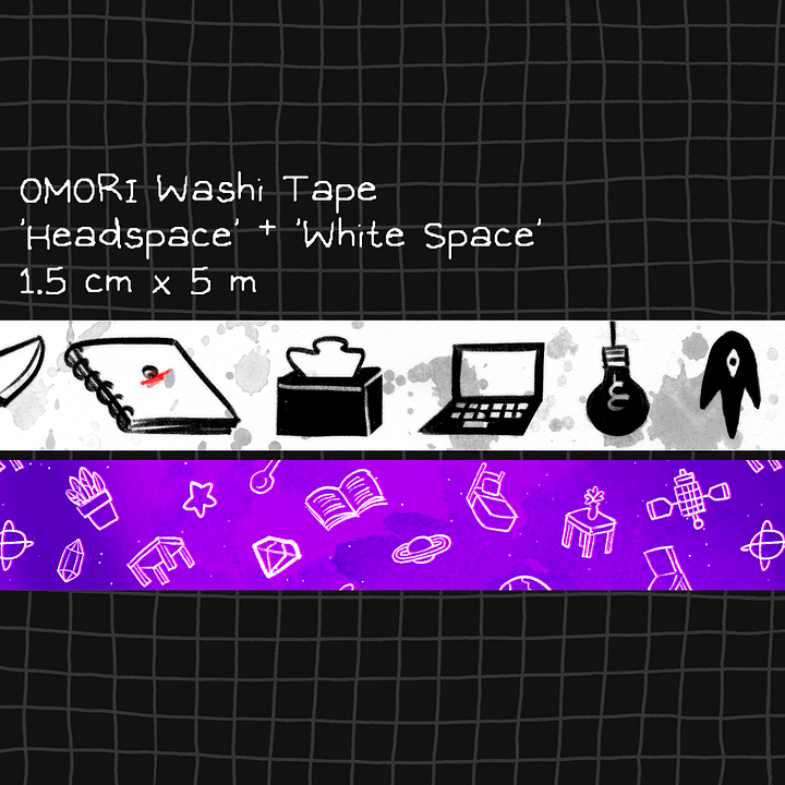 [PRE-ORDER] OMORI - Headspace + White Space Washi Tape product image (1)