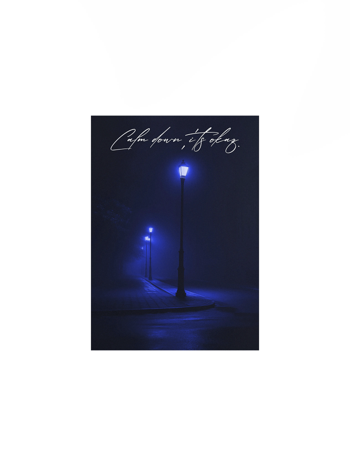 "Calm Down" Handwritten Matte Poster product image (1)