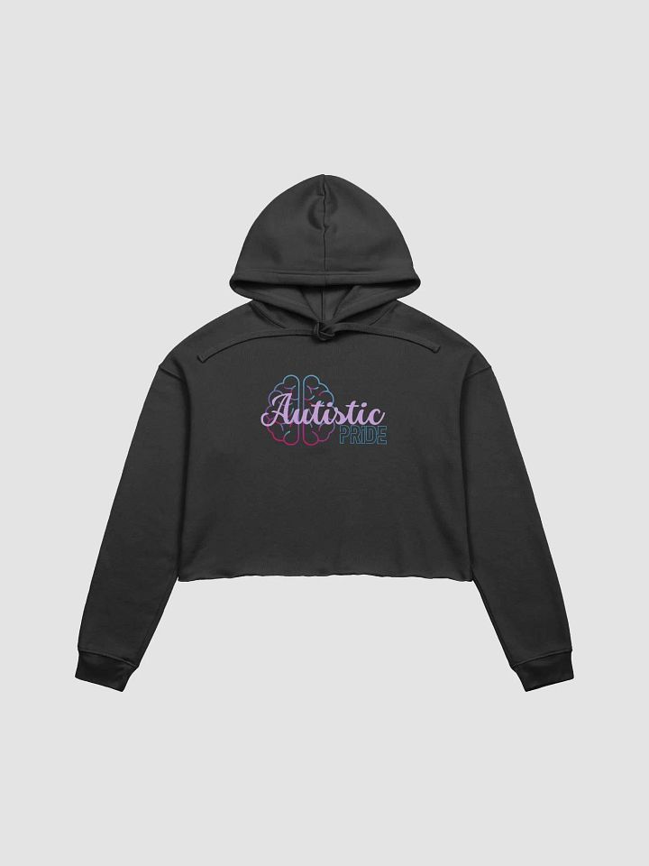 Autistic Pride Brain Gradient Crop Hoodie product image (3)