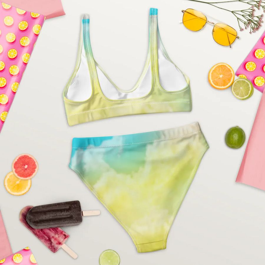 Blur cloud rainbow Design High Waisted Bikini - V8 product image (7)