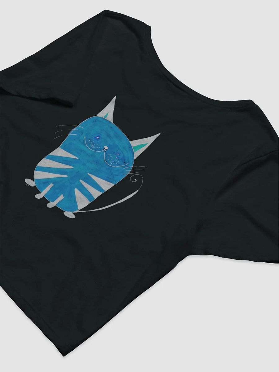 Abstract Whimsical Fun Striped Cat Ladies Cropped T Shirt product image (9)