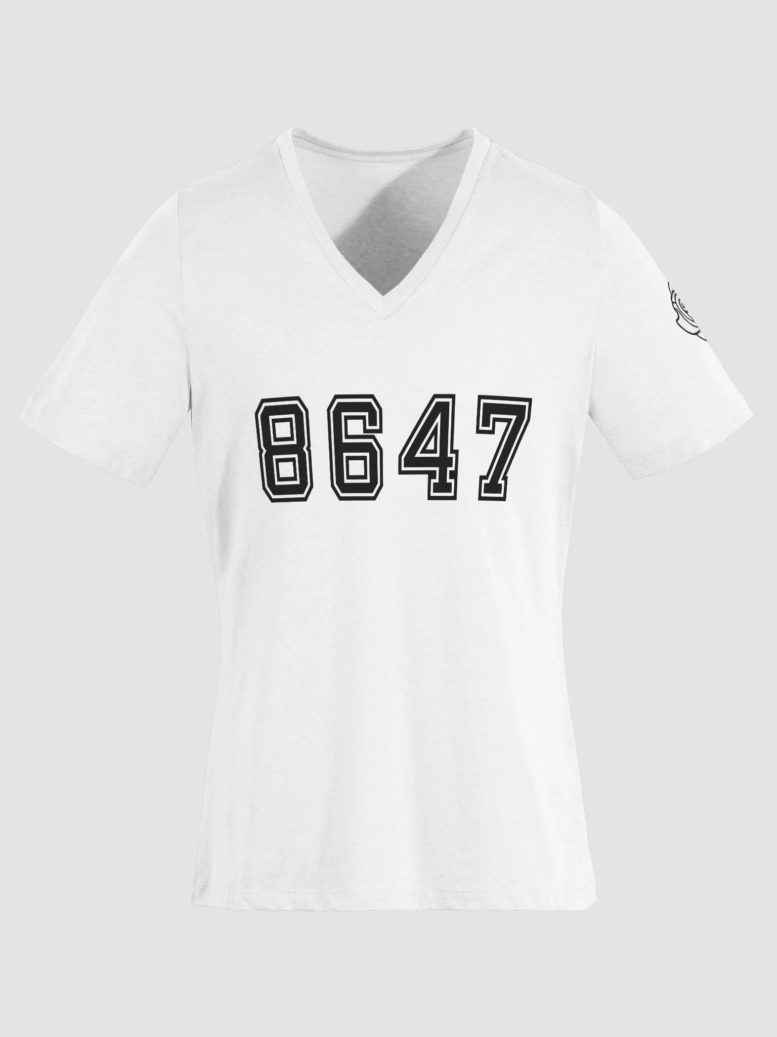 8647 College Relaxed V-Neck T-Shirt B product image (2)