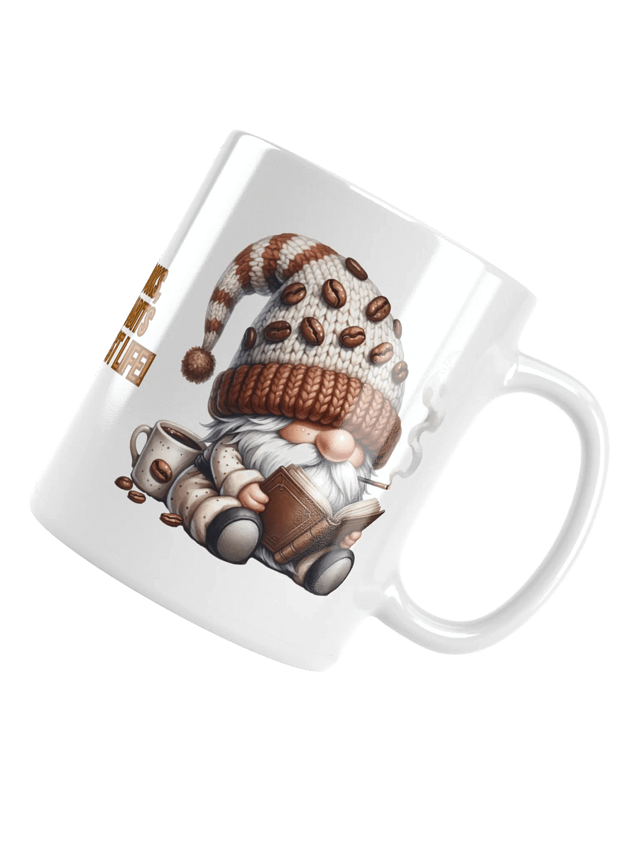 Coffee books bad habits Gnome life Ceramic Mug product image (4)