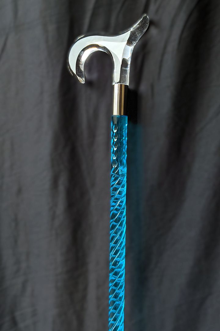 Luxury Neon Blue Acrylic Walking Cane – Women’s Special Edition product image (2)