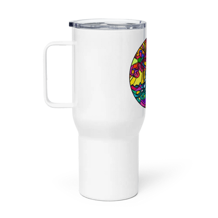 Energize On-the-Go: Vibrant Swirl Travel Mug – Wave at Sunset product image (2)