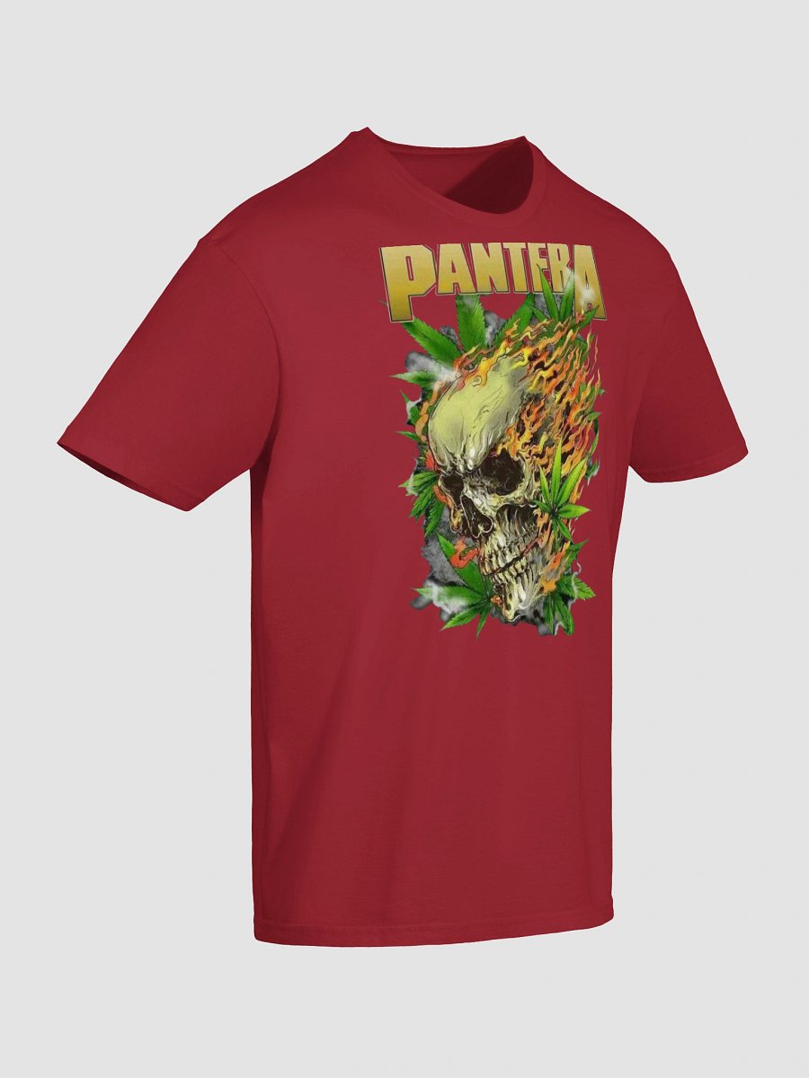 Pantera T-Shirt - Flaming Skull & Cannabis Leaf Stoner Metal product image (7)