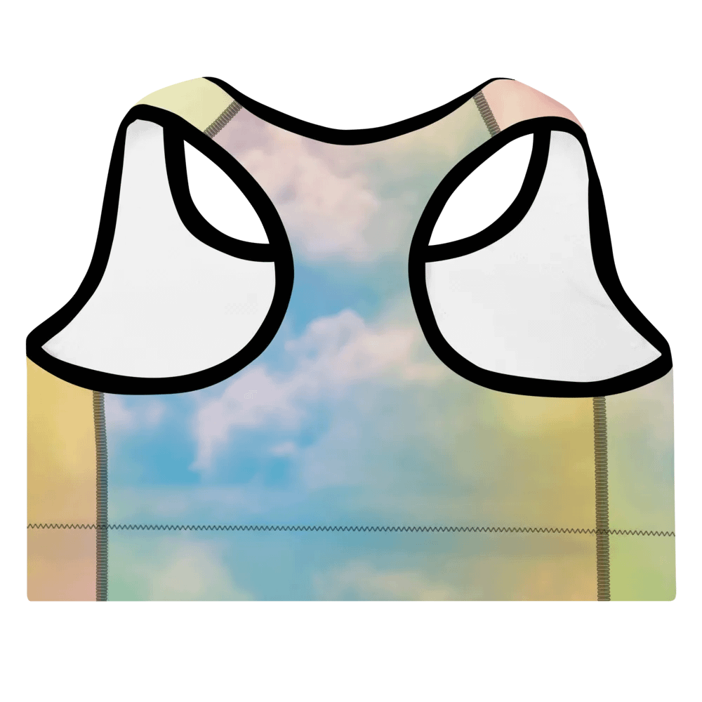 Blur cloud rainbow Design Padded Sports Bra - v10 product image (8)