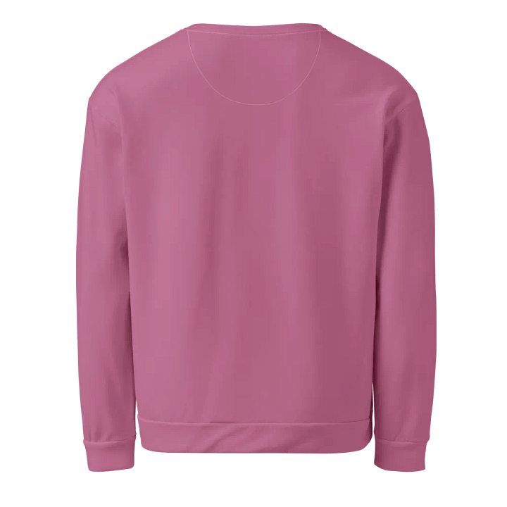 Plain Medium Dark Carnation Pink True Summer Unisex Recycled Polyester Heavyweight Premium Sweatshirt by Treasure Pie product image (2)