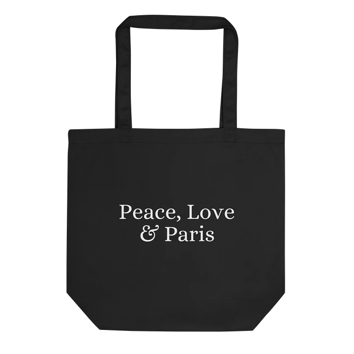 Peace, Love and Paris Organic Statement Tote Bag product image (2)