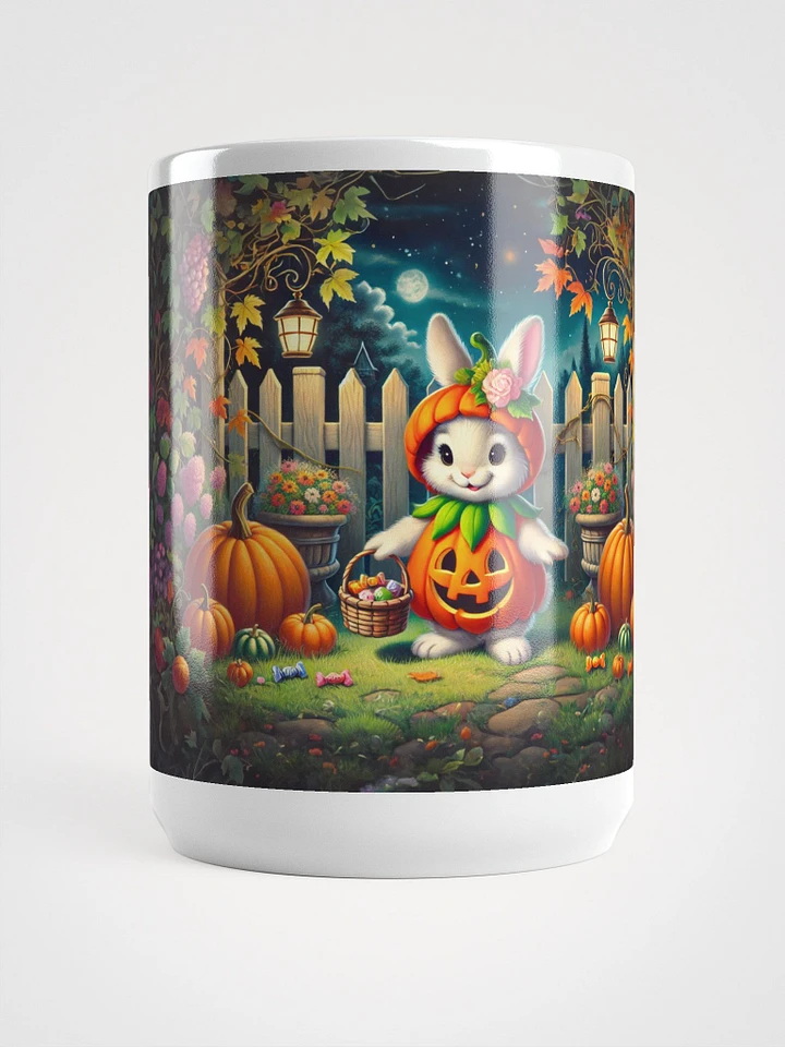 Bunny Rabbit Pumpkin Patch 15 oz White Mug product image (1)