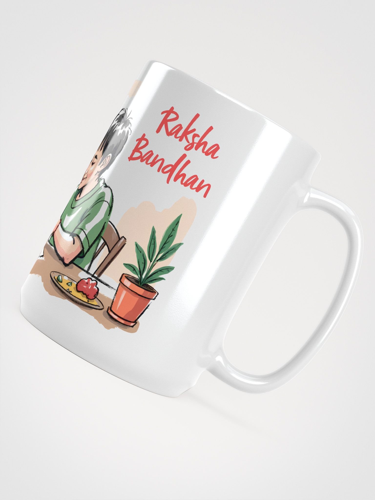 Traditional Raksha Bandhan: Sister’s Love in Art Glossy Mug product image (4)