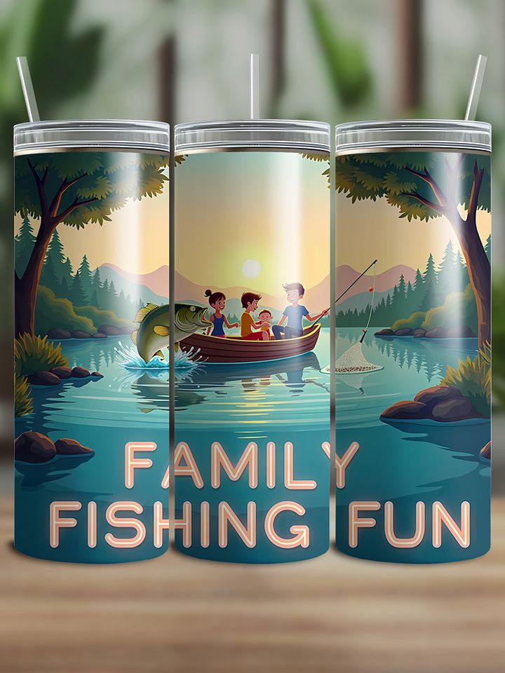 Family Fishing Fun Tumbler Wrap product image (1)
