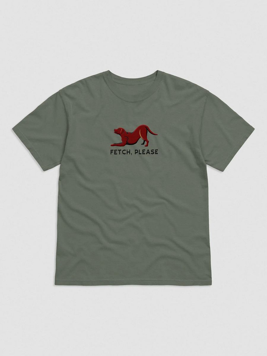 Fetch Please T-Shirt(Embroidered) of a Labrador Retriever(Chocolate) product image (4)