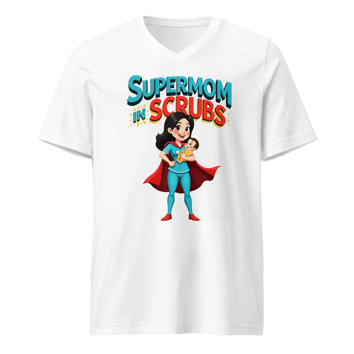 Supermom in Scrubs V-Neck Tee product image (5)