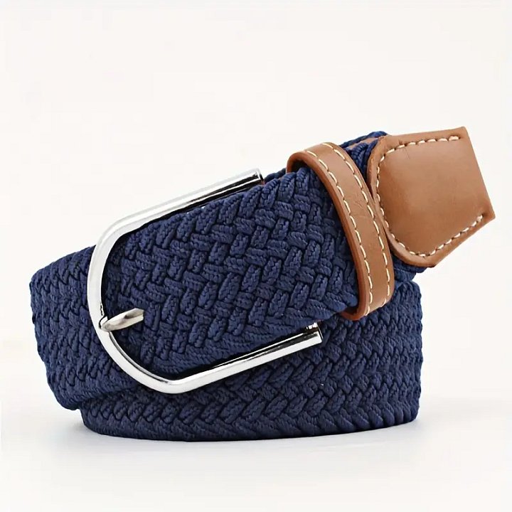 Navy blue flätat bälte product image (1)