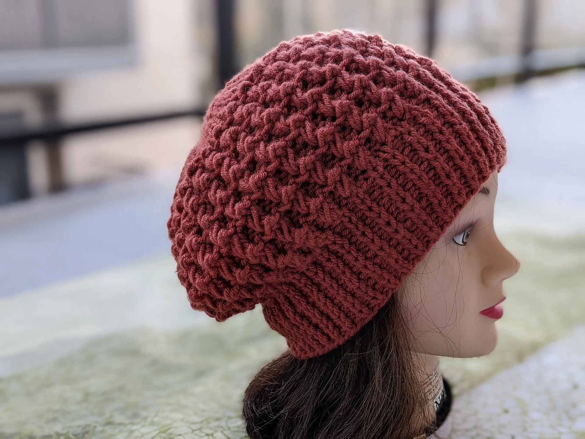 Flat Knit Beret Hat Pattern product image (7)