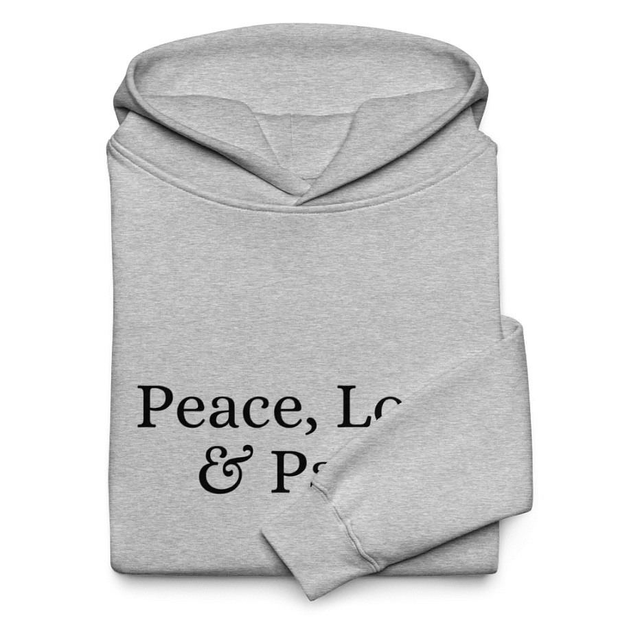 Peace, Love and Paris Unisex Oversized Hoodie | Black Ink product image (10)