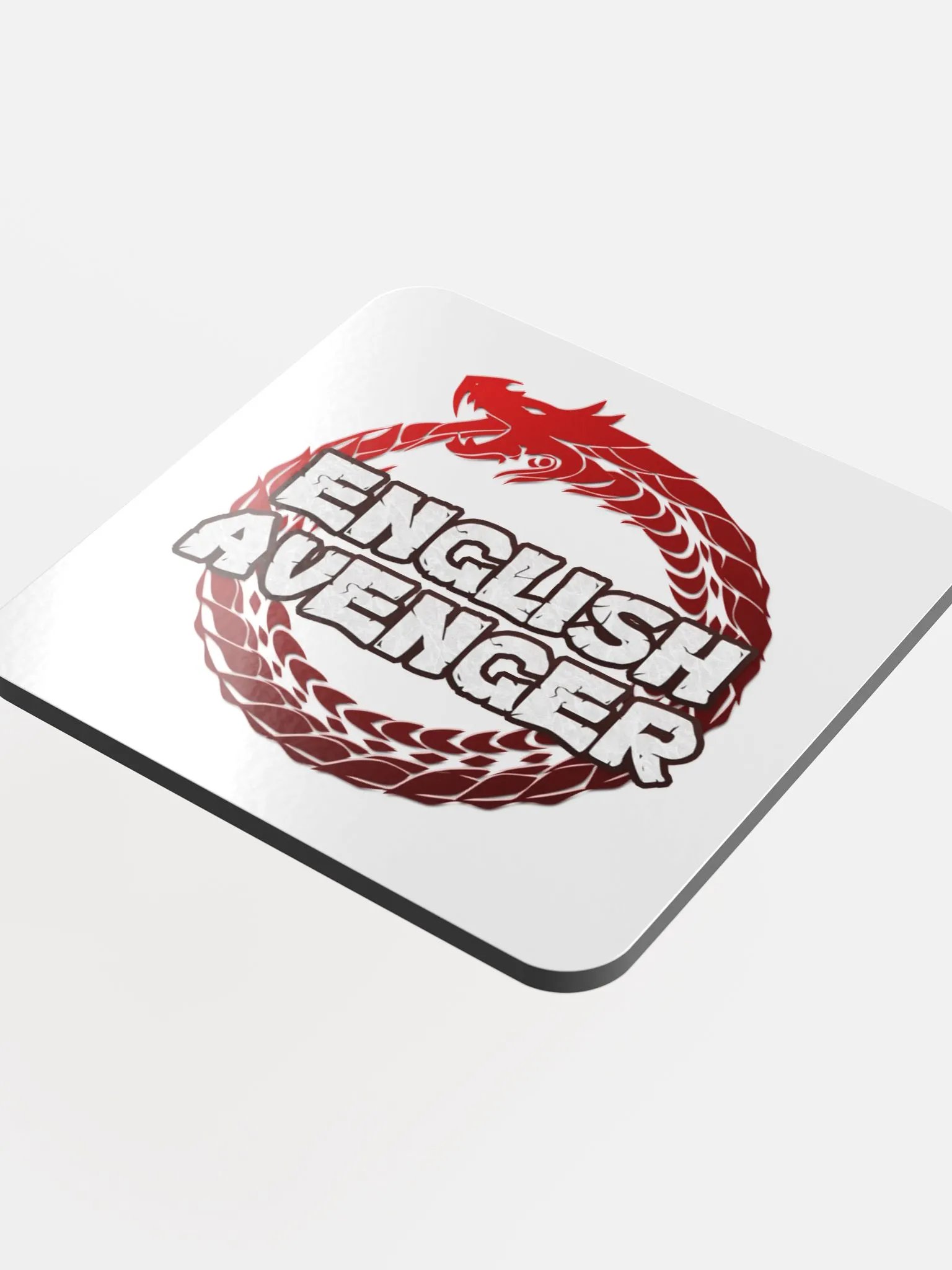 English Avenger Logo Glossed Cork Coaster product image (4)