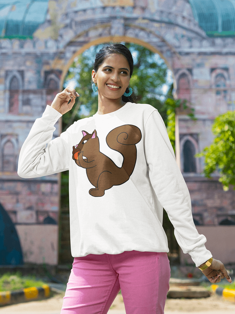 Playful Squirrel Long Sleeve Tee