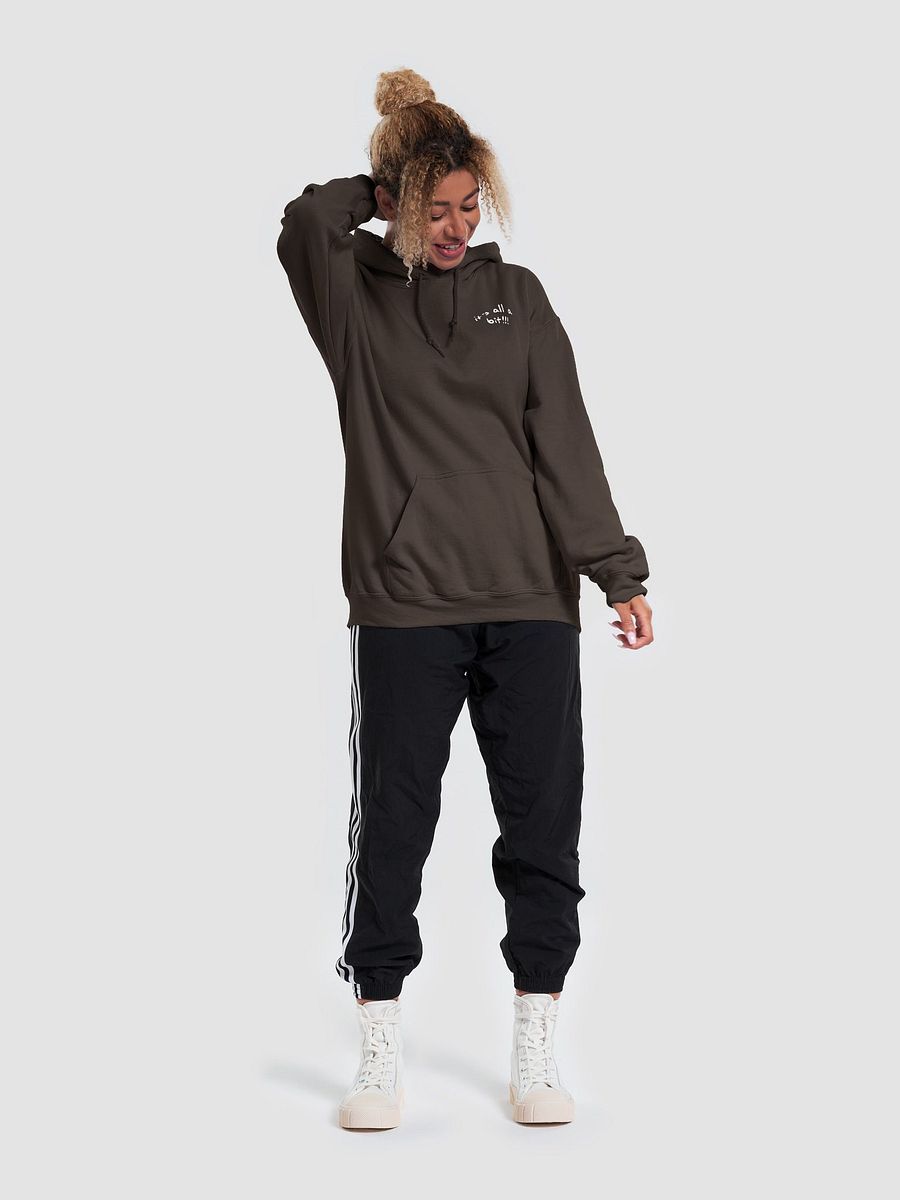 “It’s all a bit!!!” (sm. white design) classic hoodie product image (17)